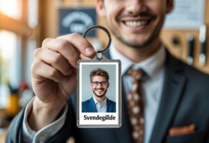 Read more about the article Personlig gaveidé til svendegilde: nøglering med billede